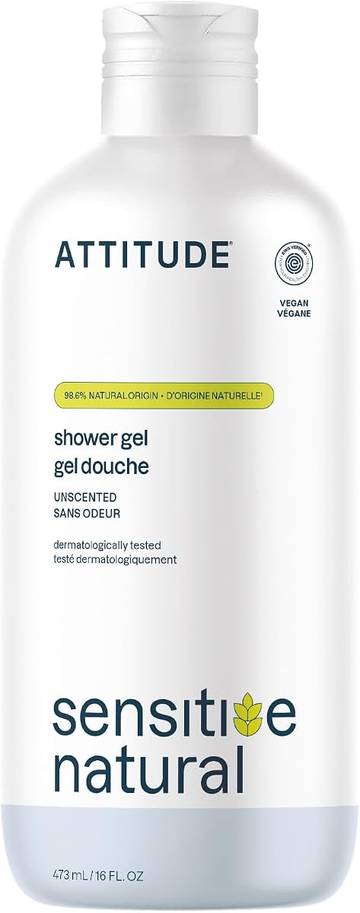 Cleure Sensitive Skin Body Wash, Unscented, 8 fl oz