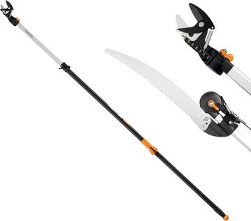 Fiskars 8-12 Ft Extendable 2-in-1 Tree Pruner & Pole Saw with Rotating Head