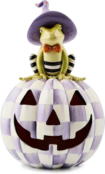 MACKENZIE-CHILDS Halloween Illuminated Fergal Jack-O’-Lantern