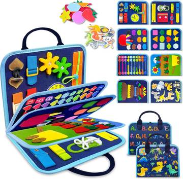 Exorany Busy Board Montessori Toys for Toddler Boy Birthday Gift Busy Book