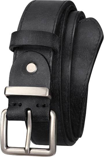 Vegan Leather Classic Belt - Black