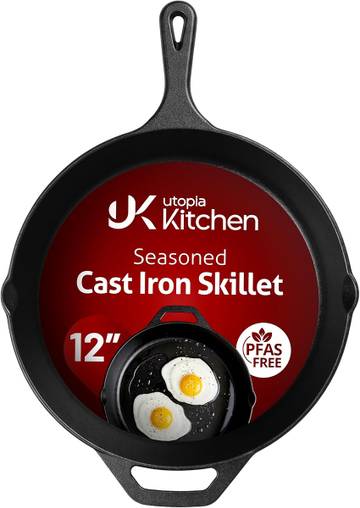 12-Inch Pre-Seasoned Cast Iron Skillet