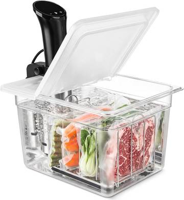 EVERIE 12Qt Sous Vide Container with Collapsible Hinged Lid