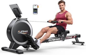 Magnetic Rowing Machine with 16 Levels Silent Resistance and 350LBS Weight Capacity