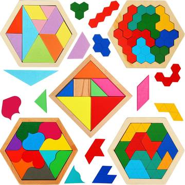 Ark & 登場 Wooden Tangram Puzzles