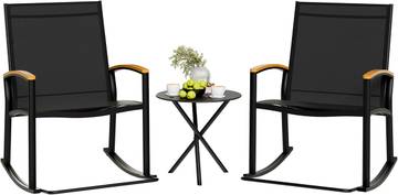 Textilene Outdoor Rocking Bistro Set