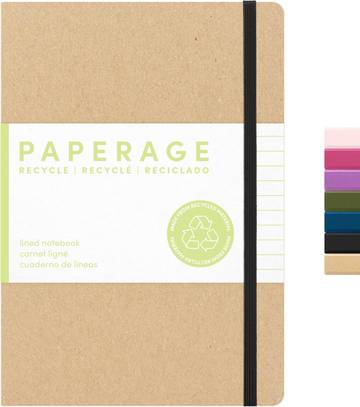 PAPERAGE Recycled Lined Journal Notebook