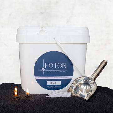Foton Pearled Candle Sand 9lb Bucket, Black Unscented