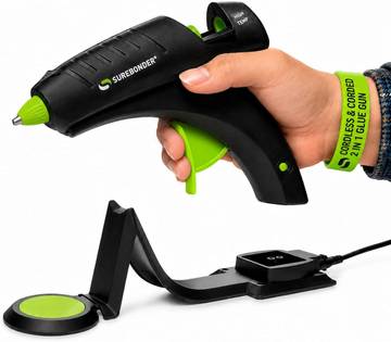 Surebonder Cordless Hot Glue Gun, High Temperature, Full Size, 60W