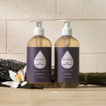 Puracy Natural Foaming Hand Soap - Fragrance Free, Sulfate Free, Cruelty Free - 2 packs (4 bottles) of 8 oz bottles