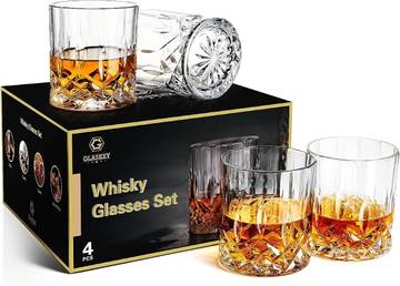 Bade & Baum Organic Crystal Whiskey Glass Set of 4