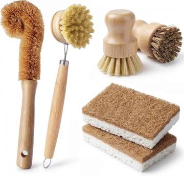 EcoCoconut Dish Brush - Bamboo & Coconut Fibre - Pack of 2
