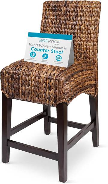 SUNNYSPLASH Handwoven Seagrass Patio Bar Stool