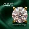 Lab Grown Diamond Stud Earrings 14K Yellow Gold, 0.5 Carat