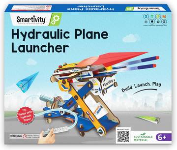 Smartivity 10in1 Hydraulic Aeroplane & Dart Launcher STEM Kit Ages 6-14