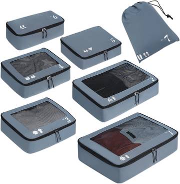 EcoCraft Reusable Silicone Packing Cubes, Set of 6 - various sizes