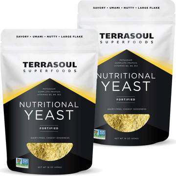 Terrasoul Superfoods Premium Nutritional Yeast Flakes, 2 Lbs (Pack of 2)