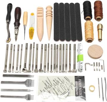 59pcs Hand Sewing Leather Craft Tool Kit