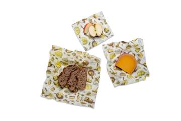 Bee's Wrap Reusable Beeswax Wraps - Assorted Set of 3 (Small, Medium, Large)