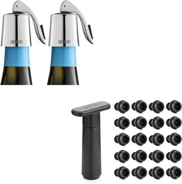 WOTOR Wine Saver Vacuum Pump with 20 Stoppers