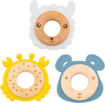 Finn + Emma Wood & Silicone Teether