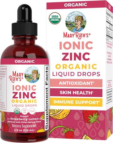 MaryRuth's USDA Organic Ionic Zinc Liquid Drops, Strawberry Lemon