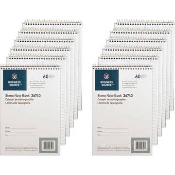 SNT&W 12 Pack Galvanized Steel Wire Bound Notebook with Replacement Wire
