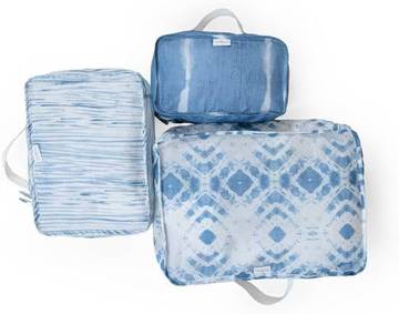 Earth cube Portable Bamboo Folding Travel Toiletry Bag