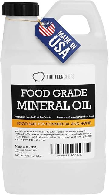 Mineral Oil - 64 oz Food Grade Conditioner for Wood Cutting Board