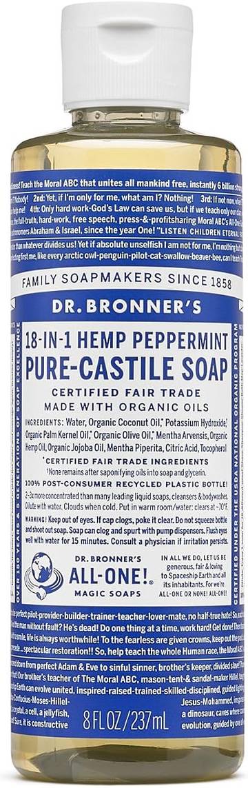 Dr. Bronner's Pure-Castile Liquid Soap (Peppermint)