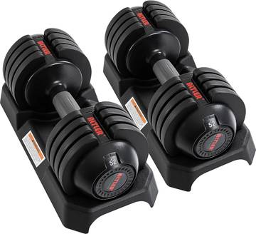 Balanced Fitness - Adjustable Dumbbell Set - 120 lbs (Pair) - Eco-Friendly IronCast Iron