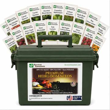 Survival Essentials 144 Varieties Non-GMO Seed Vault