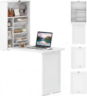Thuero Small Space Apartment Wall-Mounted Foldable Desk