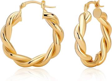 Vintage Inspired Recycled Gold-Plated Hoops