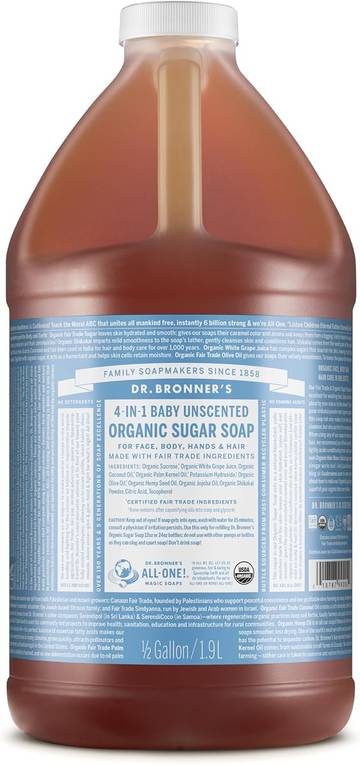 Dr. Bronner’s 4-in-1 Organic Sugar Soap - Baby Unscented