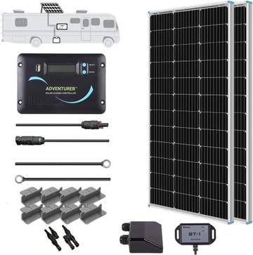 Renogy 200W 12V N-Type RV Solar Panel Kit with Adventurer 30A Controller