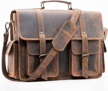 Handmade Buffalo Leather Messenger Bag