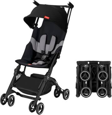 GB Pockit+ All-Terrain Umbrella Stroller, Black