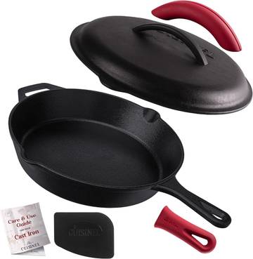 12-Inch Cast Iron Skillet with Lid